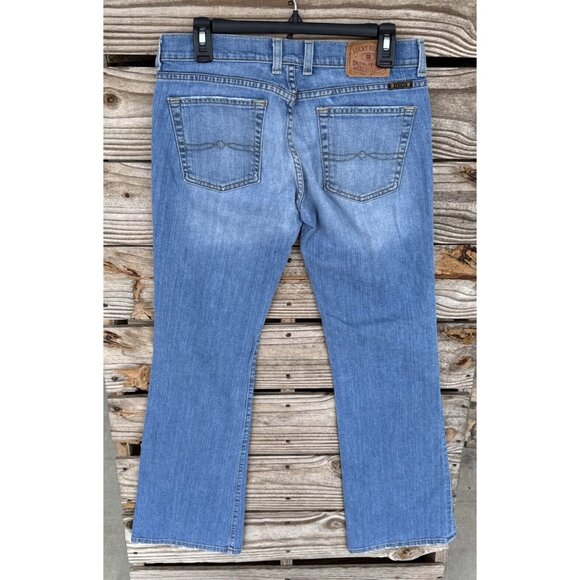 Lucky Brand Jeans Womens Size 8 Blue Sundown X Flare Mid Rise USA Vintage - Picture 1 of 5
